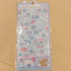 ボンボンドロップ風 シール うさぎ 青 ブルー