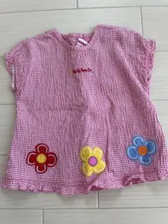 miki house 花柄刺繍 トップス 80サイズ　ピンク