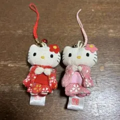 ハローキティ 着物ストラップ 2個セット