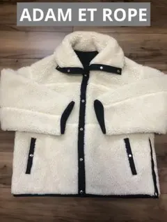 アダムエロペ　アウター　リバーシブル　ボアブルゾンフリーサイズ　ジャンパー　黒