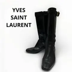 【美品】YVES SAINT LAURENT ロングブーツ 黒 35サイズ 高級