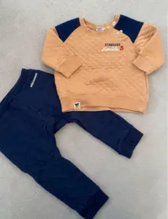 ミキハウス　ダブルビー　子供服　80cm 上下　トレーナー　ズボン　セット