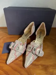 PRADA バックル付きポインテッドトゥハイヒール 36.5のサムネイル