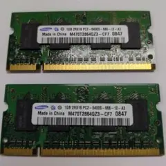 Samsung DDR2 1GB PC2-6400S メモリ 2枚