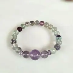 ~*）様 フローライト・アメジストブレスレット 15.5~16cm