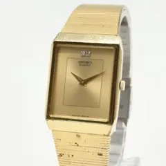 【稼働品 新品電池】SEIKO セイコー 腕時計 メンズ ゴールド スクエア
