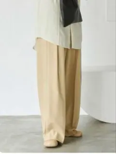 Horme ホルメ ルーズワイドイージーチノパンツ ベージュ - メルカリ