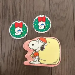 1958年 スヌーピー クリスマス メモ用紙/メッセージカード/オーナメント