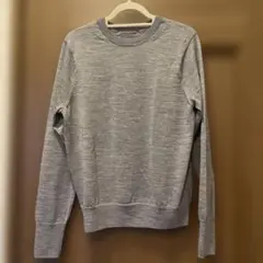 無印　グレー 長袖ニットセーター クルーネック