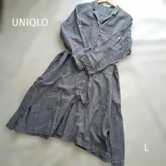 UNIQLO ユニクロ シャツワンピース ギンガムチェック L
