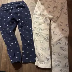 ユニクロ　あったかいフリースレギンス　パンツ　100&110 2枚組