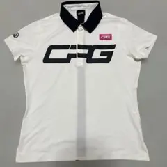 美品 CPG GOLF シーピージーゴルフ 半袖ポロシャツ レディース M 白のサムネイル