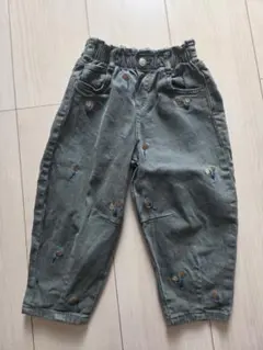 【美品】ZARA 花柄刺繍ボトム 98cm