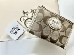 コーチ COACH コインケース カードケース スキニー シグネチャー 新品