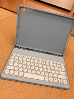 ★水色 Bluetoothキーボード付きiPadケース