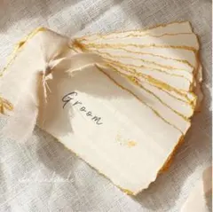 コットンペーパー　 席札　結婚式　ウェディング