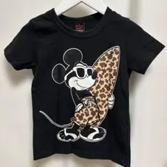 BABYDOLL ミッキー 半袖Tシャツ 110cm バックプリント ヒョウ柄風