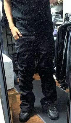 フレアデニム ロングレングス スタッズ swag opium スタッグ 黒 Y2