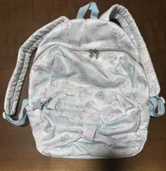 メゾピアノ　キャラクター柄 水色リュック