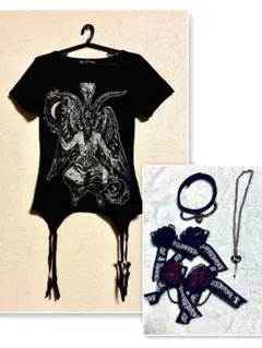 HELLCATPUNKS バフォメットTシャツ アクセサリーセットのサムネイル