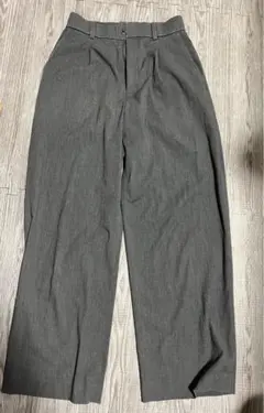 ユニクロ　タックワイドパンツ 旧グレーS