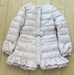 toccaフリル付き薄いピンクダウンコートサイズ140cm