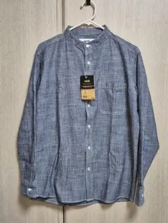ワークマン　コットンスラブバンドカラー 長袖シャツ　S