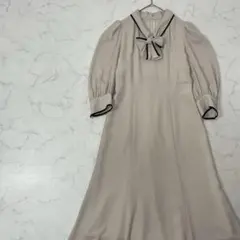 Apuweiser-riche 切替 七分袖 フレア ロング ワンピース 2