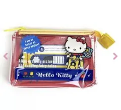 新品未開封　ハローキティ　ヴィンテージレトロ　クリアカセット風ポーチ　タグ付き