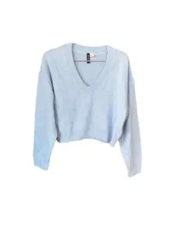 H&M Divided ライトブルー Vネックセーター