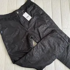 未使用　FILAGOLF フィラゴルフ　中綿入りパンツ　総柄　メンズ　LL 黒
