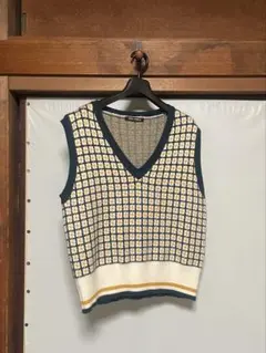 SPRAY PREMIUM チェック柄ニットベスト