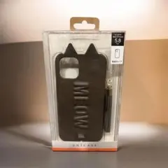 iPhone 11 Pro ケース 5.8インチ 猫耳 ダークブラウン