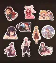 鬼滅ノ刃　キメツノヤイバ　ステッカー　10枚セット