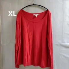 大きいサイズXL　H&M 赤 長袖 ニット薄手