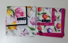 【新品・未使用】ELLE　ハンカチ　2枚セット
