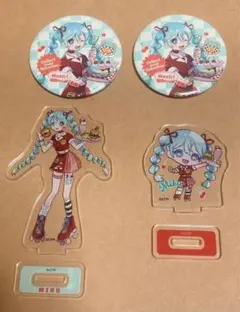 初音ミク アクリルスタンド 缶バッジ セット