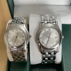 ペアウォッチ　動作確認済み　GUCCI 5500M/5500L 動作品　グッチのサムネイル