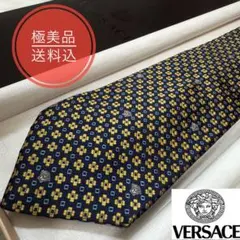 【極美品】VERSACE ヴェルサーチ メデューサ　花柄 ネクタイ シルク　高級