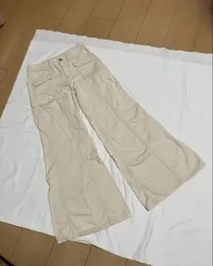 H&M デニムフレアワイドパンツ S〜Mサイズ