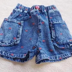 キッズ　フタフタ　デニム　ショートパンツ　100センチ