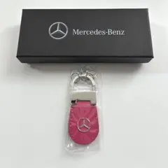 新品未使用品 Mercedes-Benz 純正キーリング ピンクレザー