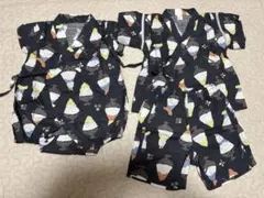 après les cours 甚平 兄弟お揃い　90センチ、70〜80センチ