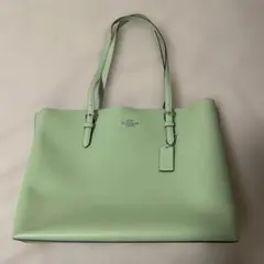 COACH レザー トートバッグ グリーン A4収納 通勤 通学 - メルカリ 