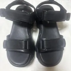 【新品・未使用】ORIENTAL TRAFFIC 厚底スポーツサンダル ブラックのサムネイル