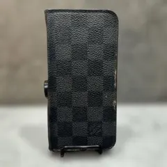 ルイヴィトン ダミエ柄 ブラック 手帳型iPhoneケース iPhone X