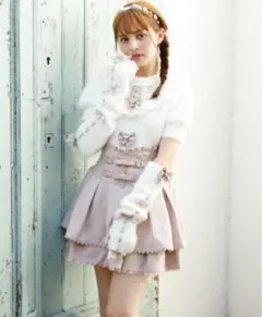 ♡ LIZLISA 2連リボンベルトスカパン ♡