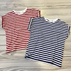 美品！2枚！【ZARA】ザラキッズ トップス ボーダー Tシャツ 116cm 赤
