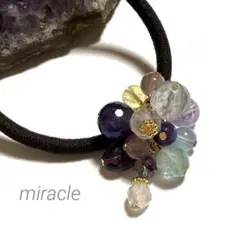 天然石 フローライト ヘアゴム 星 - メルカリ
