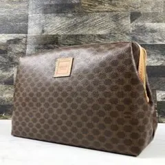 美品✨CELINE セリーヌ マカダム ポーチ トリオンフ レザー